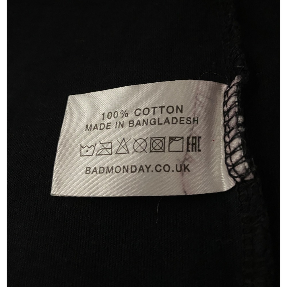 Bad Monday Mens Gothic Demon Graphic T-Shirt Black Size Medium M Short Sleeve - Picture 7 of 7